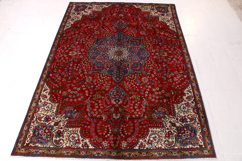 Tabriz Red Hand Knotted 77 X 1011  Area Rug 99-111375 Image 1