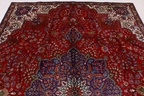 Tabriz Red Hand Knotted 77 X 1011  Area Rug 99-111375 Image 5