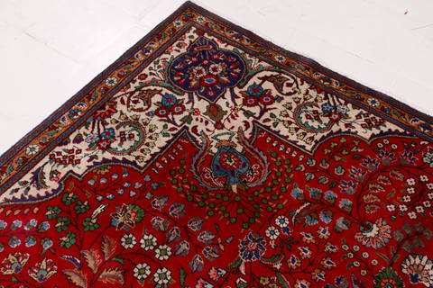 Tabriz Red Hand Knotted 77 X 1011  Area Rug 99-111375 Image 7