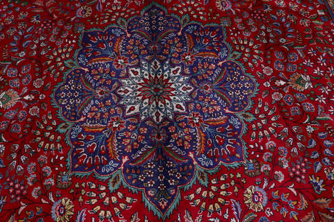 Tabriz Red Hand Knotted 77 X 1011  Area Rug 99-111375 Image 9