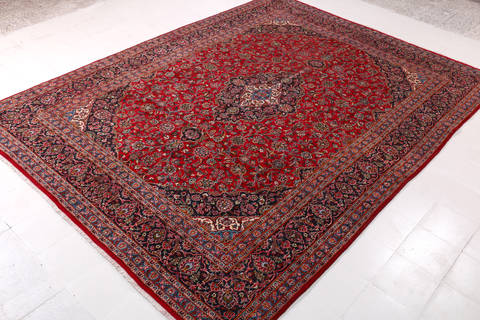 Mashad Red Hand Knotted 97 X 1211 Area Rug 99-111379 Image 2