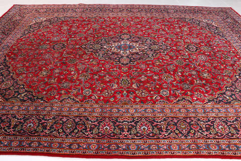 Mashad Red Hand Knotted 97 X 1211 Area Rug 99-111379 Image 3