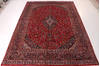 Mashad Red Hand Knotted 97 X 1211 Area Rug 99-111379 Thumb 1