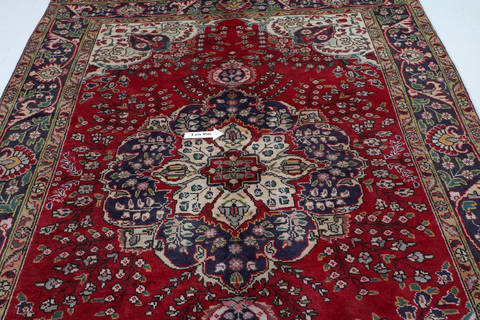 Tabriz Red Hand Knotted 62 X 98  Area Rug 99-111386 Image 10
