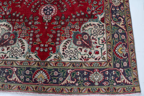Tabriz Red Hand Knotted 62 X 98  Area Rug 99-111386 Image 7