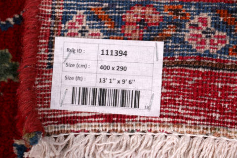 Mashad Red Hand Knotted 96 X 131 Area Rug 99-111394 Image 15