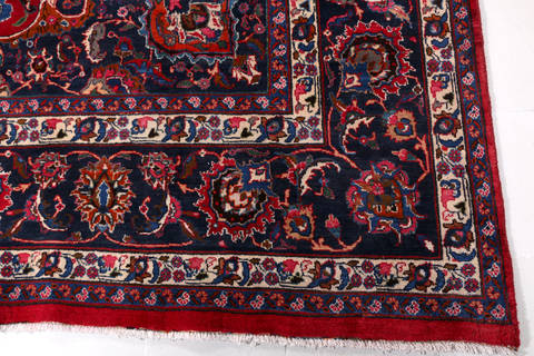 Mashad Red Hand Knotted 96 X 131 Area Rug 99-111394 Image 4