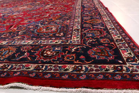 Mashad Red Hand Knotted 96 X 131 Area Rug 99-111394 Image 5