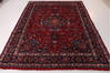 Mashad Red Hand Knotted 96 X 131  Area Rug 99-111394 Thumb 2