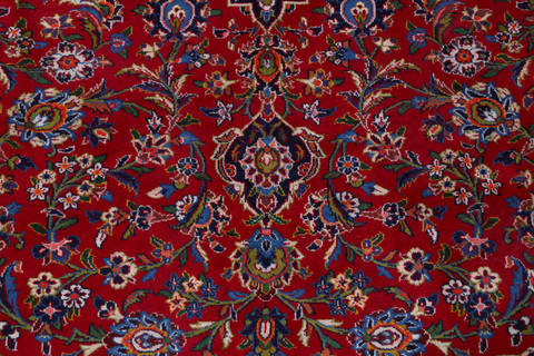 Kashan Red Hand Knotted 99 X 131 Area Rug 99-111401 Image 7