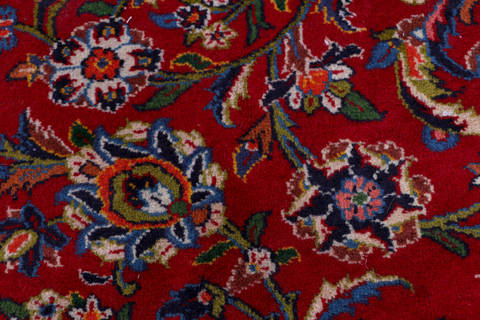Kashan Red Hand Knotted 99 X 131 Area Rug 99-111401 Image 8