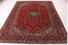 Kashan Red Hand Knotted 99 X 131 Area Rug 99-111401 Thumb 2