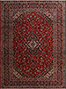 Kashan Red Hand Knotted 99 X 131  Area Rug 99-111401 Thumb 0