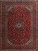 Kashan Red Hand Knotted 99 X 131 Area Rug 99-111401 Thumb 0