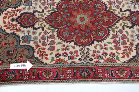 Tabriz Beige Hand Knotted 31 X 411  Area Rug 99-111404 Image 13