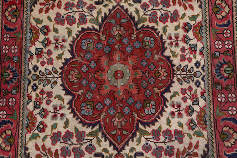 Tabriz Beige Hand Knotted 31 X 411  Area Rug 99-111404 Image 5