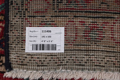 Tabriz Red Hand Knotted 34 X 48 Area Rug 99-111406 Image 15
