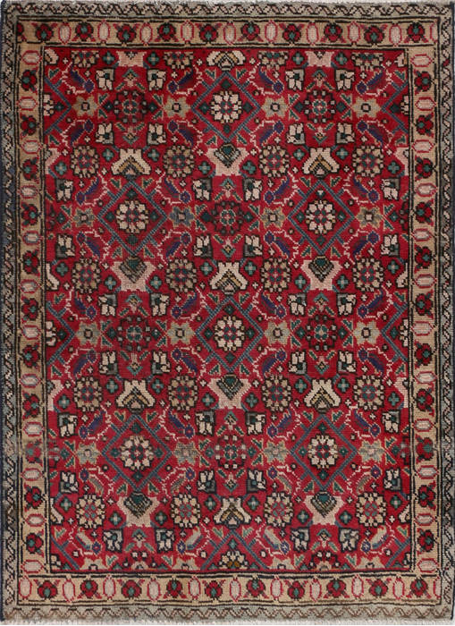 Tabriz Red Hand Knotted 34 X 48 Area Rug 99-111406 Image 0