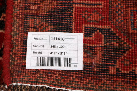 Shiraz Red Hand Knotted 33 X 48  Area Rug 99-111410 Image 14