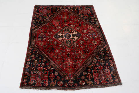 Shiraz Red Hand Knotted 33 X 48  Area Rug 99-111410 Image 1