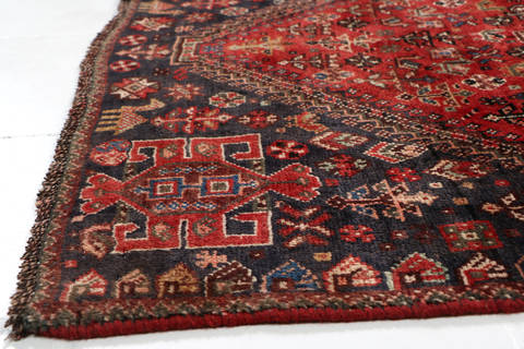 Shiraz Red Hand Knotted 33 X 48  Area Rug 99-111410 Image 8