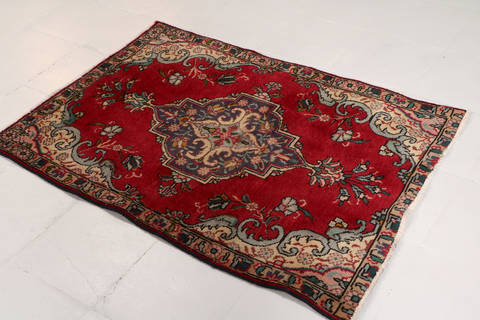 Tabriz Red Hand Knotted 211 X 43  Area Rug 99-111421 Image 2