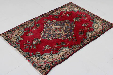 Tabriz Red Hand Knotted 211 X 43  Area Rug 99-111421 Image 3