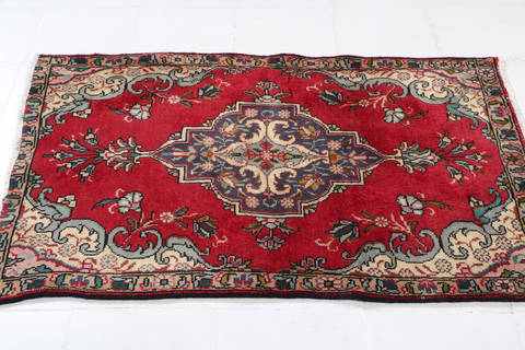 Tabriz Red Hand Knotted 211 X 43  Area Rug 99-111421 Image 4