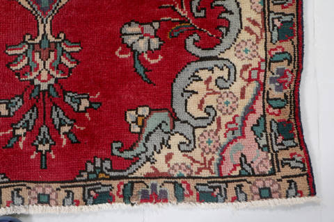 Tabriz Red Hand Knotted 211 X 43  Area Rug 99-111421 Image 7