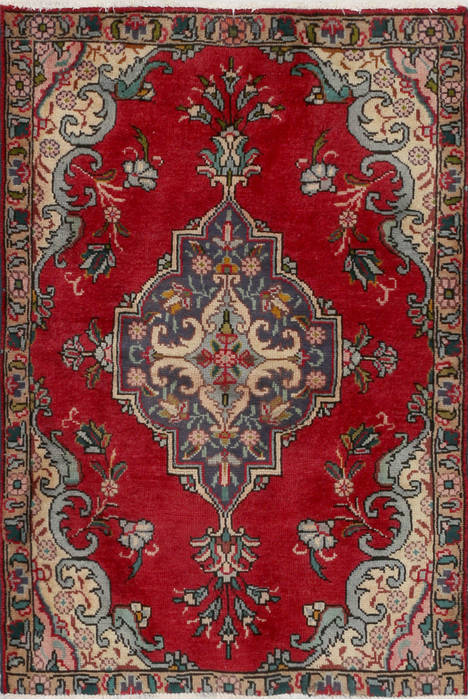 Tabriz Red Hand Knotted 211 X 43  Area Rug 99-111421 Image 0