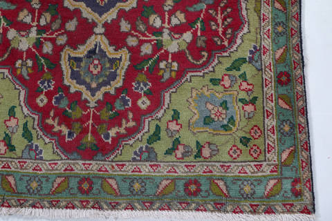 Tabriz Red Hand Knotted 32 X 49  Area Rug 99-111422 Image 6