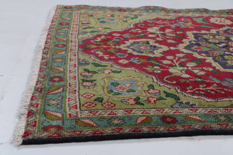 Tabriz Red Hand Knotted 32 X 49  Area Rug 99-111422 Image 8
