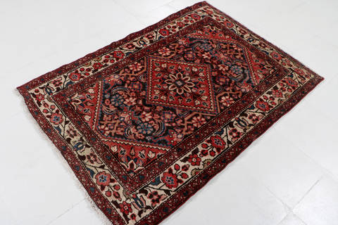 Hamedan Blue Hand Knotted 35 X 410 Area Rug 99-111431 Image 2