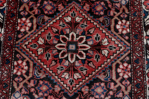 Hamedan Blue Hand Knotted 35 X 410 Area Rug 99-111431 Image 4