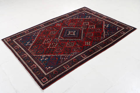 Joshaghan Red Hand Knotted 46 X 67 Area Rug 99-111449 Image 4