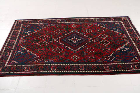 Joshaghan Red Hand Knotted 46 X 67 Area Rug 99-111449 Image 5