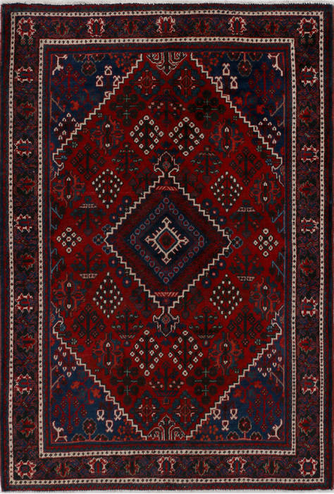 Joshaghan Red Hand Knotted 46 X 67 Area Rug 99-111449 Image 0