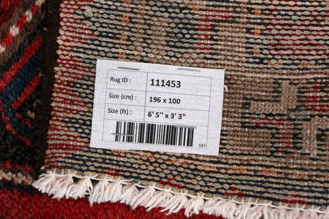 Zanjan Red Runner Hand Knotted 33 X 65 Area Rug 99-111453 Image 12