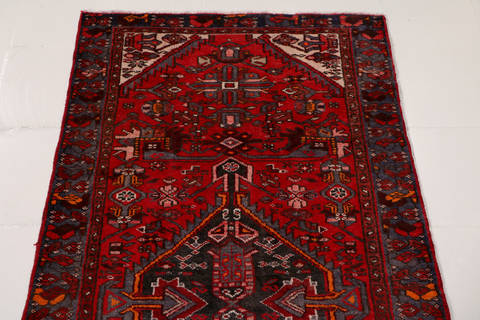 Zanjan Red Runner Hand Knotted 33 X 63 Area Rug 99-111465 Image 3