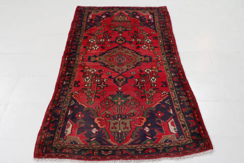 Zanjan Red Runner Hand Knotted 32 X 64 Area Rug 99-111481 Image 2