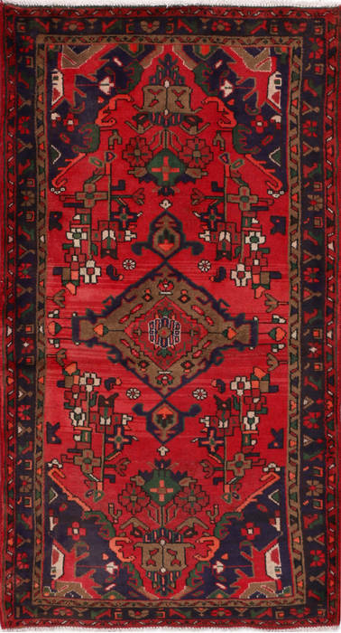 Zanjan Red Runner Hand Knotted 32 X 64 Area Rug 99-111481 Image 0