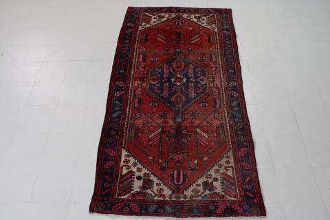 Zanjan Red Runner Hand Knotted 41 X 86 Area Rug 99-111485 Image 1