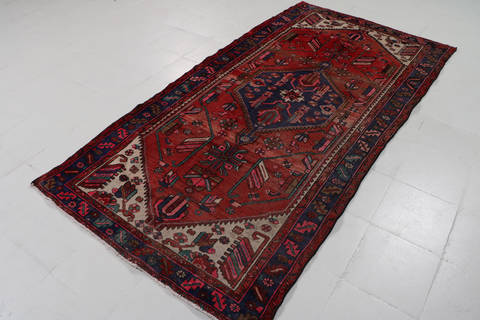 Zanjan Red Runner Hand Knotted 41 X 86 Area Rug 99-111485 Image 3