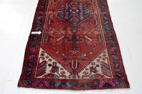 Zanjan Red Runner Hand Knotted 41 X 86 Area Rug 99-111485 Image 8