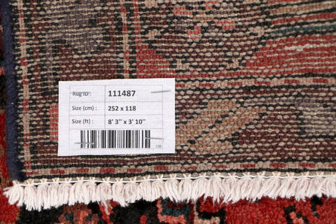 Zanjan Blue Hand Knotted 310 X 83 Area Rug 99-111487 Image 14