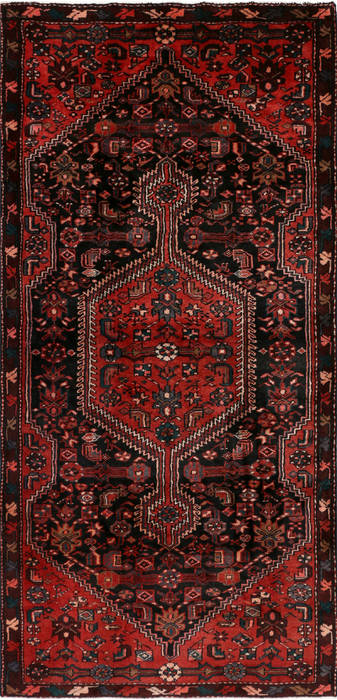 Zanjan Blue Hand Knotted 310 X 83 Area Rug 99-111487 Image 0