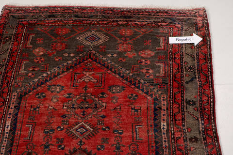 Zanjan Red Hand Knotted 34 X 63 Area Rug 99-111500 Image 11