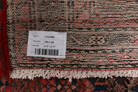 Zanjan Red Hand Knotted 34 X 63 Area Rug 99-111500 Image 13