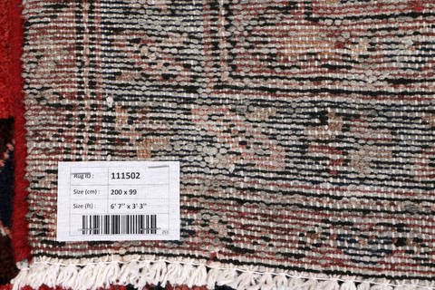 Zanjan Red Runner Hand Knotted 33 X 67 Area Rug 99-111502 Image 11