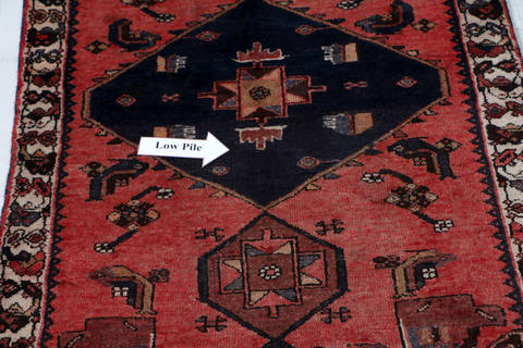 Zanjan Red Runner Hand Knotted 29 X 62 Area Rug 99-111509 Image 10